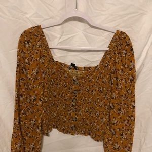 Yellow long sleeve blouse